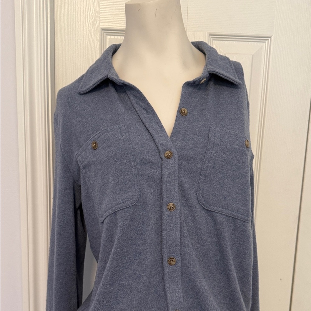 NEW Super Cozy Blue Button-Up Shirt. Create a bundle and save!